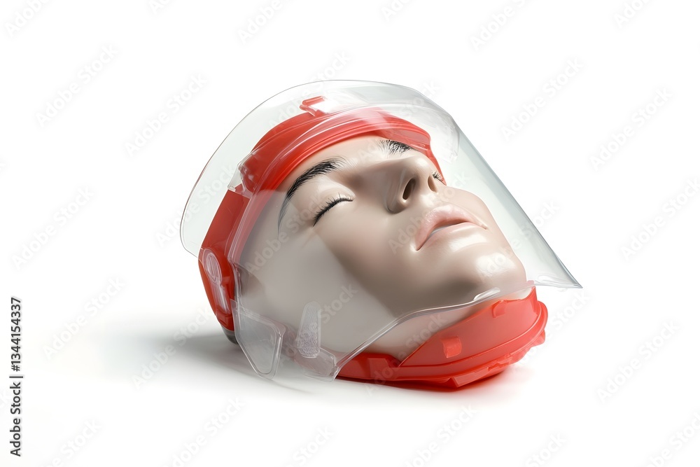 Fototapeta premium Essential CPR Protection Mask Isolated on white background