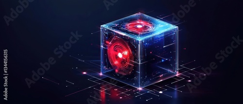 Futuristic Digital Cube: Innovation in Technology