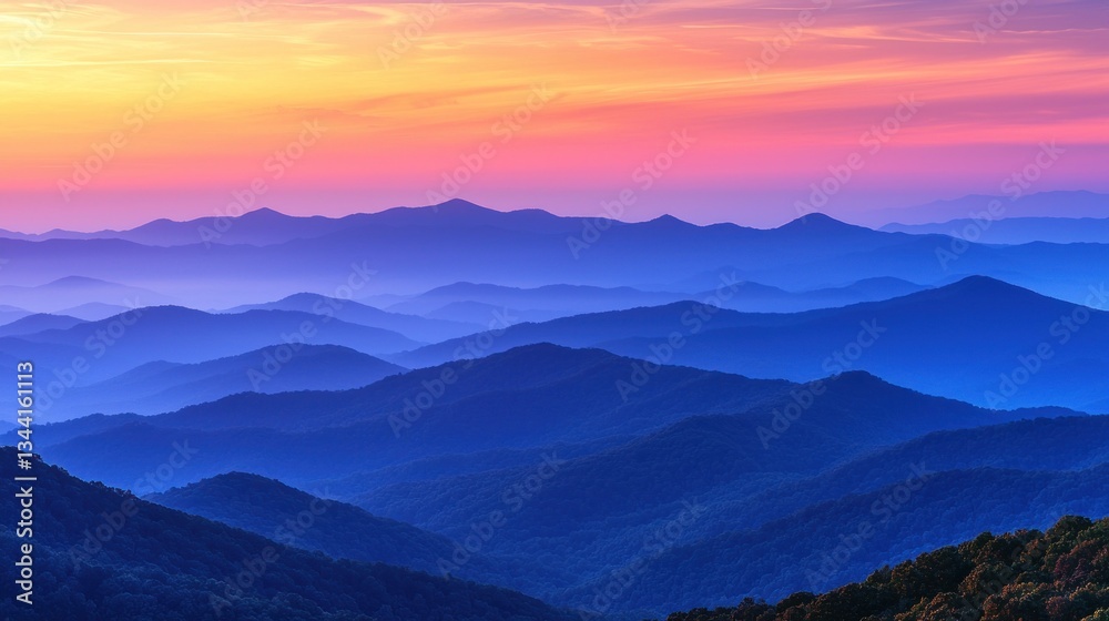 Appalachian Mountains Sunrise Misty Layers Appalachian Mountains Sunrise Misty Layers