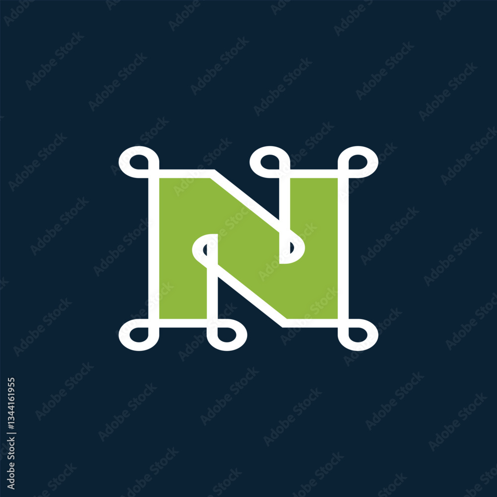 Creative N Letter Creative Monogram Vector Sign Creative N Letter Creative Monogram Vector Sign