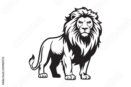 lion black vector