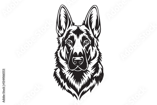 german shepherd dog vector