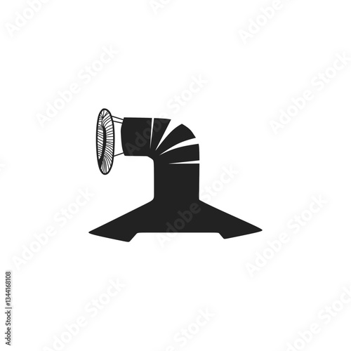 Kitchen range hood in two different angles. Domestic appliances. Vector kitchen appliances