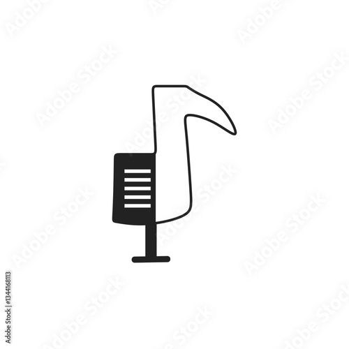 Podcast radio logo icon. Vector illustration. Podcast. Thin line icon. Modern sound wave abstract icon