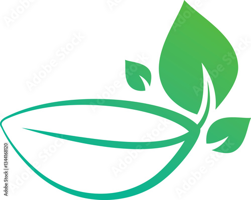 vector illustration of green leaf