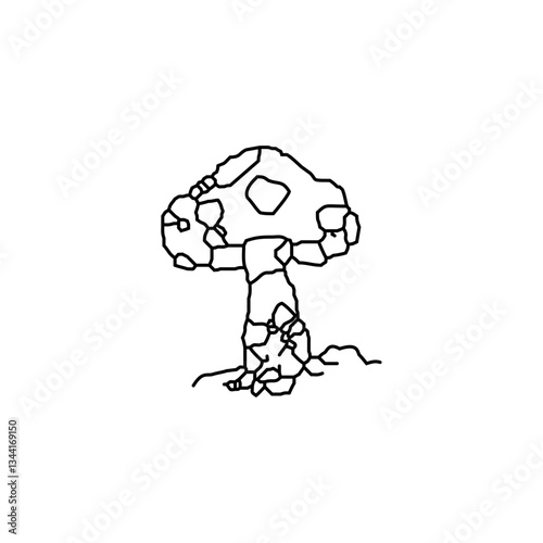mushroom icon illustration