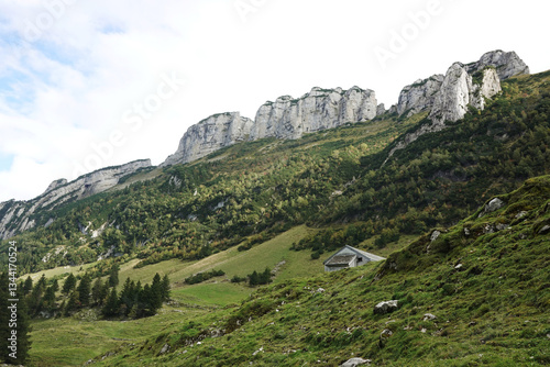 The panorama of the Appenzell Alps, Switzerland photo