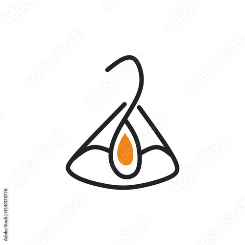 unsilhouette of bell. bell icon and logoique bell. silhouette line ...