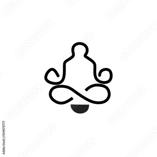 unsilhouette of bell. bell icon and logoique bell. silhouette line ...