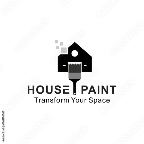 Home Renovation, House painting Vector Logo on white background.