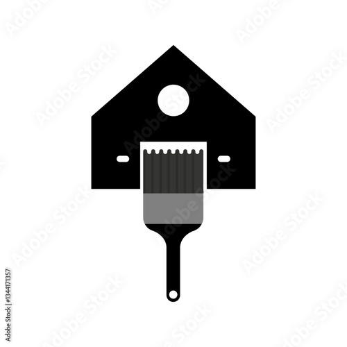 Home Renovation, House painting Vector Logo on white background.