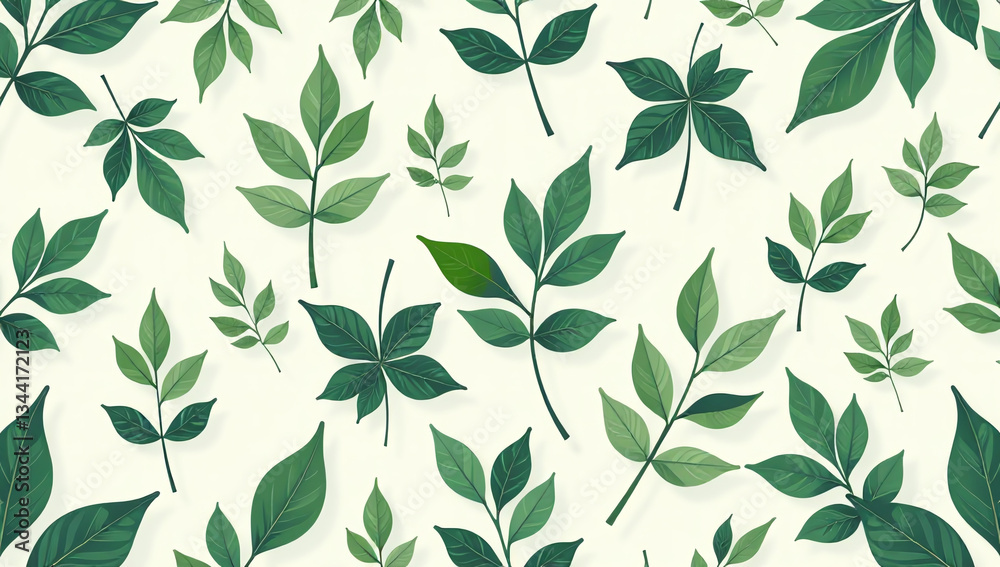 leaves create seamless vector pattern suitable multiple surface