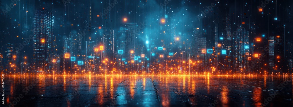 Naklejka premium Financial Analysis Stock Market Data Investment Forex Currency Trading Graphs Technology Economy