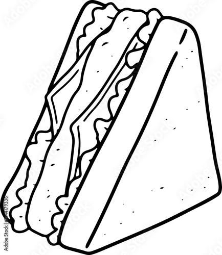 sandwich doodle hand drawn