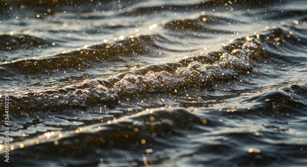 Sparkling Water Texture Close up of Ocean Waves with Sunlight Glistening on the Surface Sparkling Water Texture Close up of Ocean Waves with Sunlight Glistening on the Surface