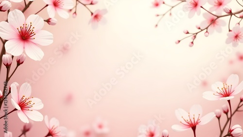 Cherry Blossom Background with Soft Pink Tones
