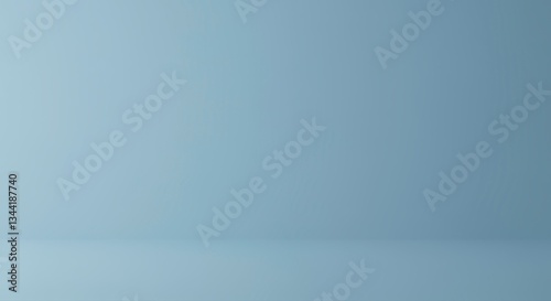 Studio Background Soft Light Blue Gradient Empty Room Smooth Texture Clean Space Product