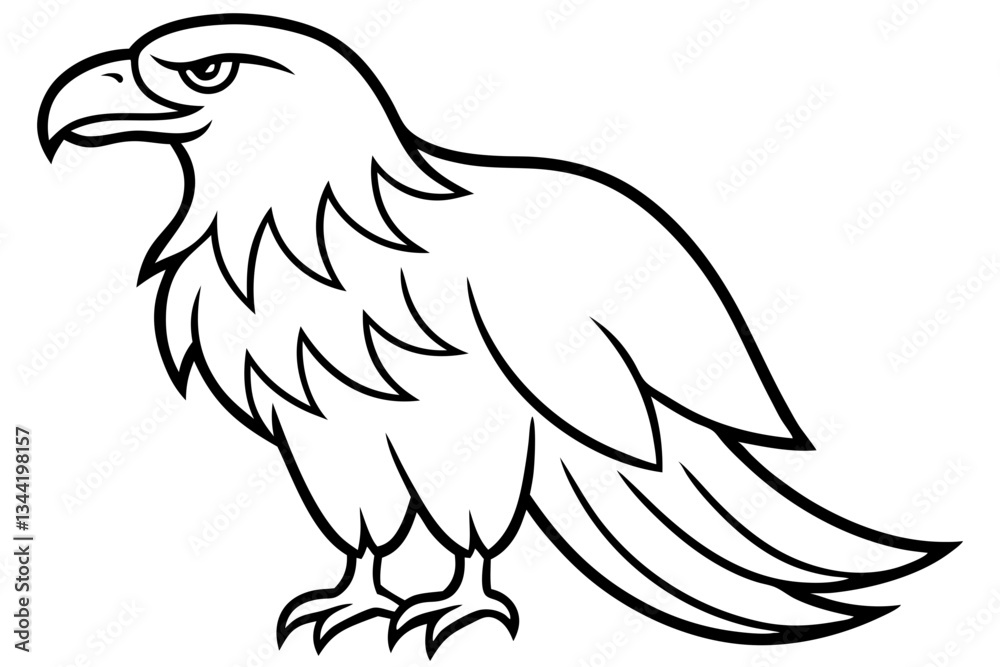 Fototapeta premium Eagle One-Line Sketch