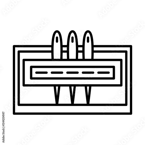 needles line icon