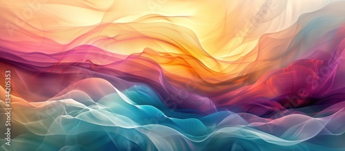 Colorful Flowing Fabric Abstract Background
