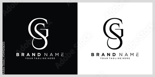 Initial GS or SG Logo Design Vector