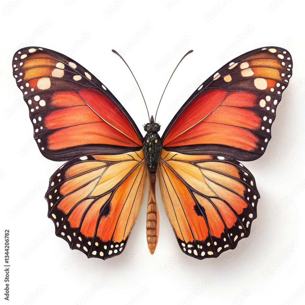 Fototapeta premium butterfly on white background