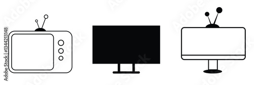 Tv icon vector for web and mobile app. television sign and symbol on white background .