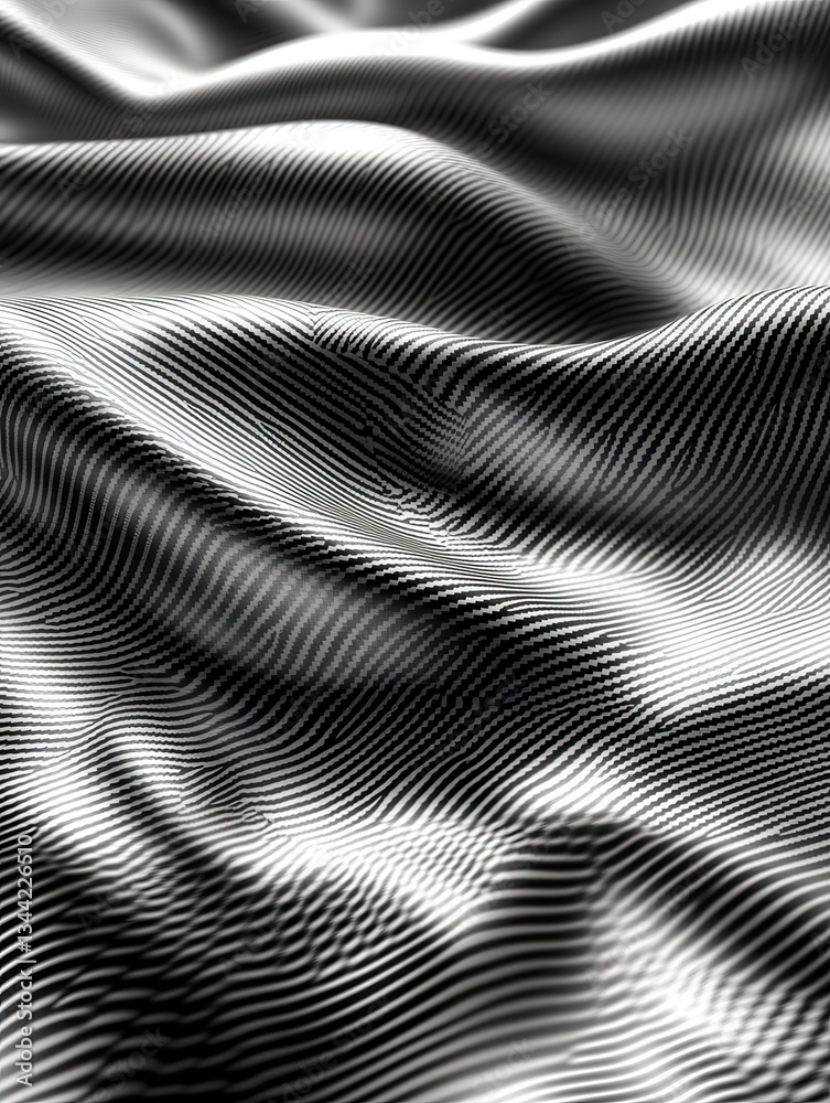 Abstract Wavy Black and White Carbon Fiber Pattern Abstract Wavy Black and White Carbon Fiber Pattern