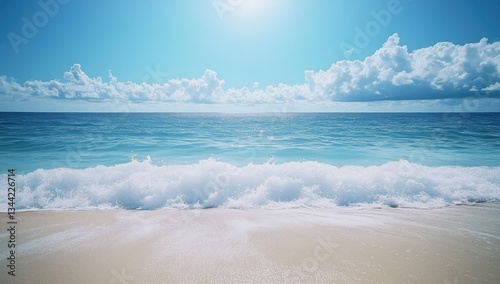 Beach scene, sunny day