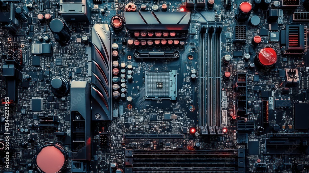 custom made wallpaper toronto digitalDetailed computer motherboard, electronic circuits, close-up.  Possible use Stock photo for technology articles, presentations, or websites