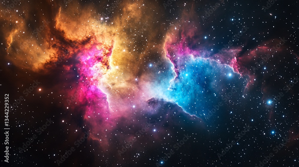 Celestial Symphony, A Vibrant Cosmic Nebula in the Vast Expanse of Space Celestial Symphony, A Vibrant Cosmic Nebula in the Vast Expanse of Space