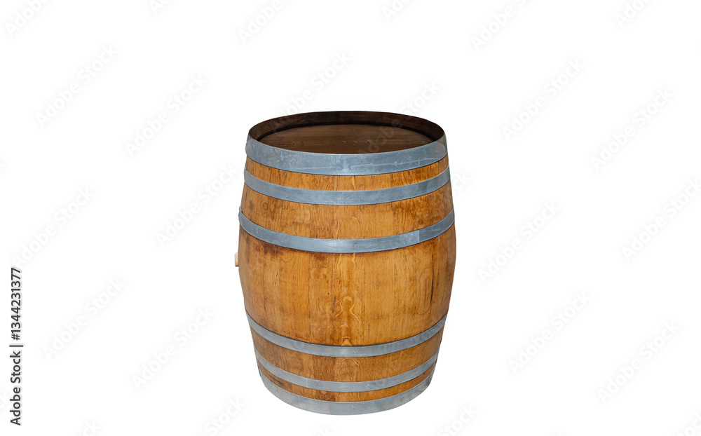 wooden barrel isolated