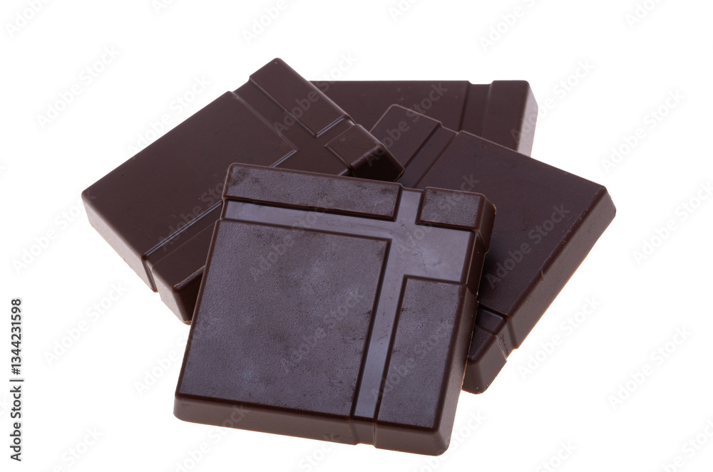 chocolate candies isolated
