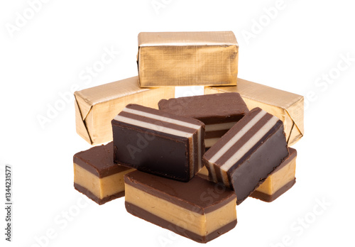 chocolate candies isolated