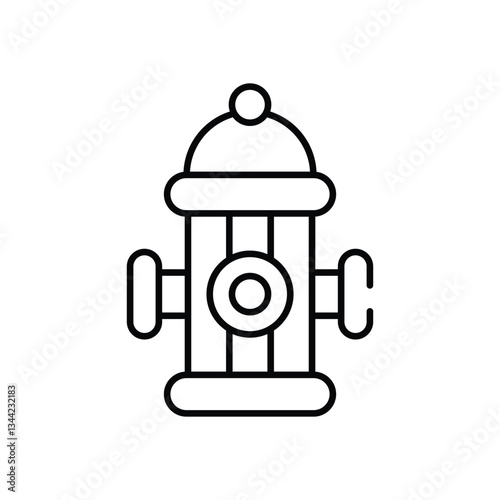 Fire Hydrant vector icon stock illustration