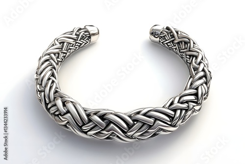 Gold Celtic Torc from Antiquity isolated on white background