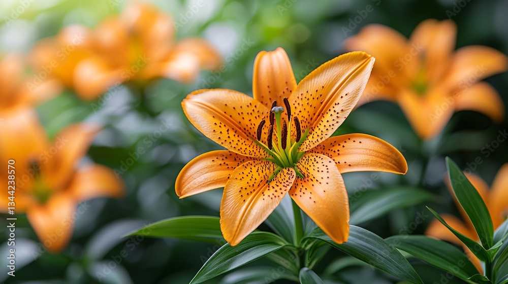 Fototapeta premium Orange Lily in Garden Bloom