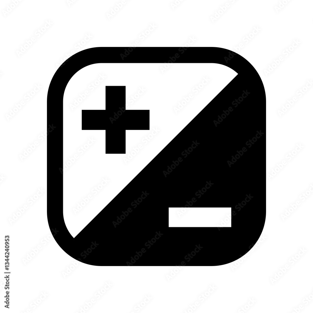 Obraz premium plus minus icon vector template illustration design