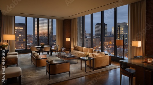 Luxury City View Suite Living Room