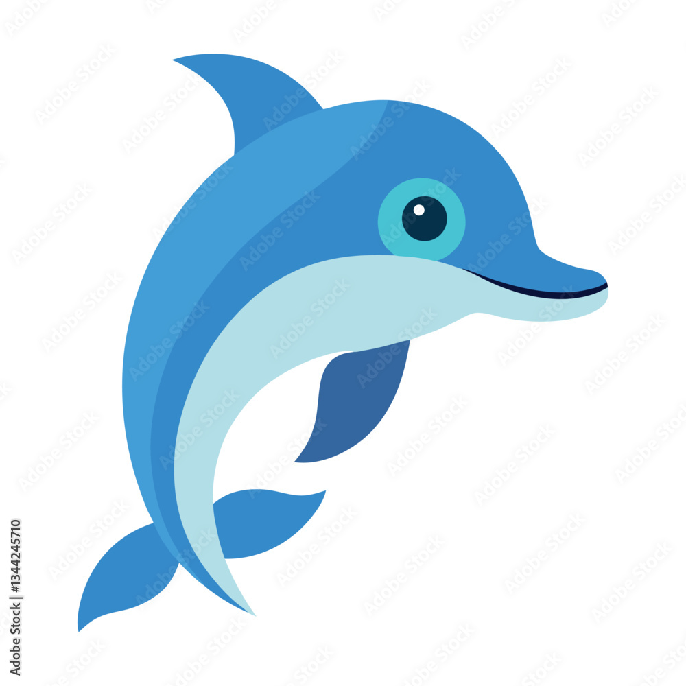 Obraz premium dolphin head vector illustration design