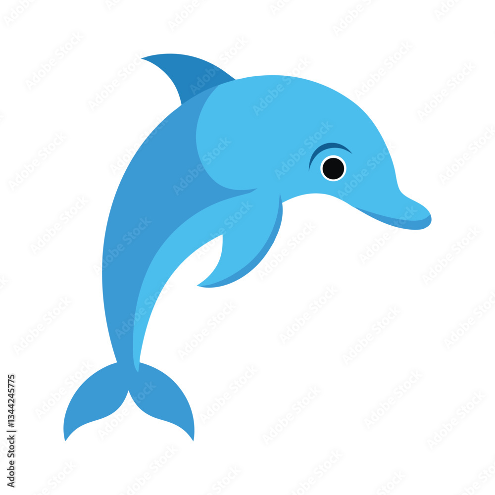 Fototapeta premium dolphin head vector illustration design