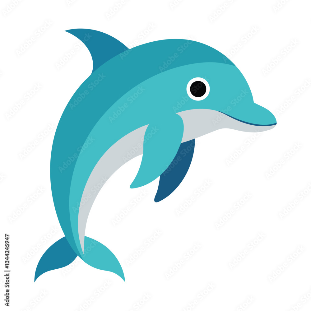 Fototapeta premium dolphin head vector illustration design