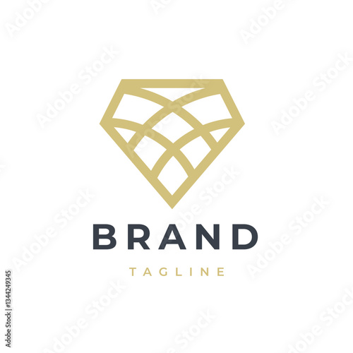 Diamond Logo Concept. Vector Logotype Design Template.