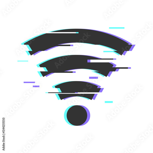 Glitch Art WiFi Symbol