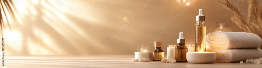 Spa Products Display with Warm Lighting Spa Products Display with Warm Lighting