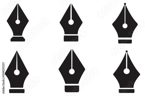 fountain pen nib glyph icon vector