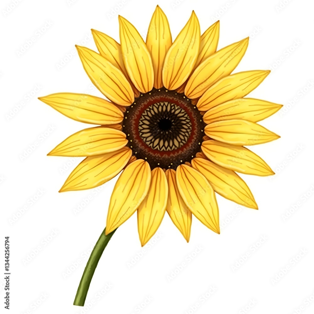 Fototapeta premium sunflower on white background