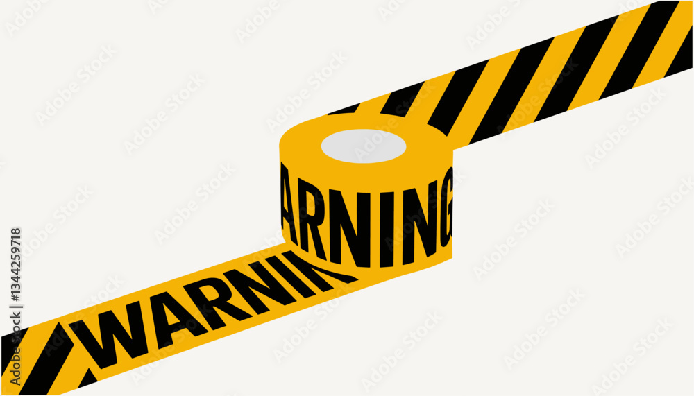 custom made wallpaper toronto digitalIllustration A caution tape with a yellow and black stripe concept.