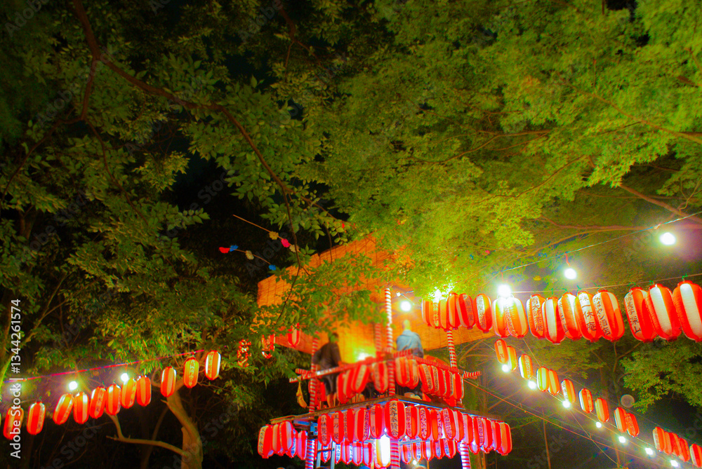 夏祭りの盆踊り