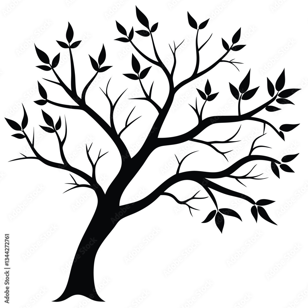 Fototapeta premium tree silhouette vector
